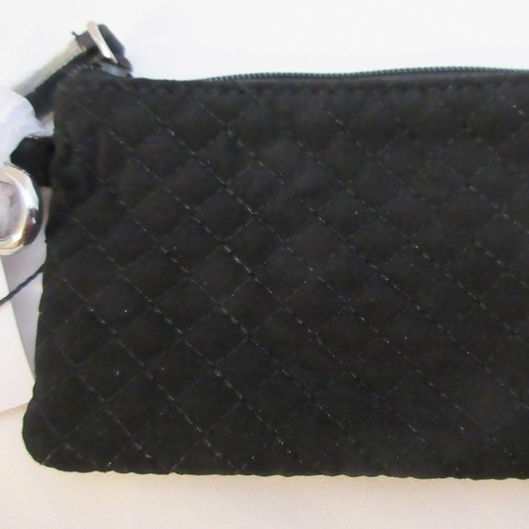 Vera Bradley Iconic Classic Black Zip ID & Lanyard NWT - Picture 2 of 7